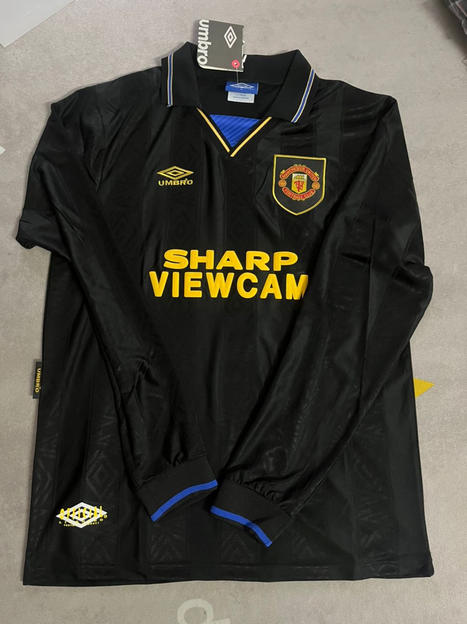 1992 Eric Cantona Manchester United 1993 Retro Retro Football Jersey – 4