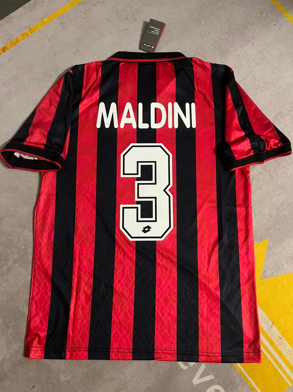 1994/95 Paolo Maldini AC Milan Retro Football Jersey – Back View