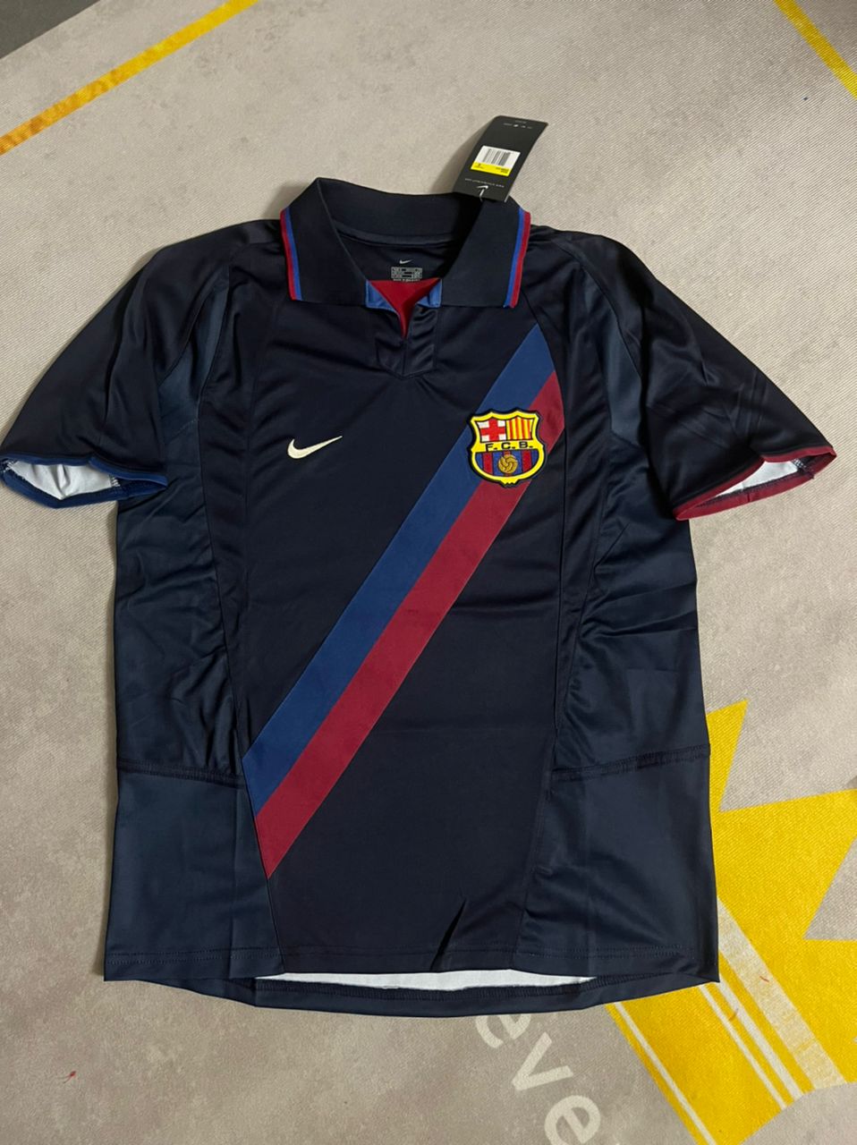 Carles Puyol Barcelona Retro 2002 2003 Season Retro Football Jersey – Front View