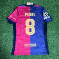 Pedri Barcelona 2025 Champions League Short Sleeve Jersey – Back View