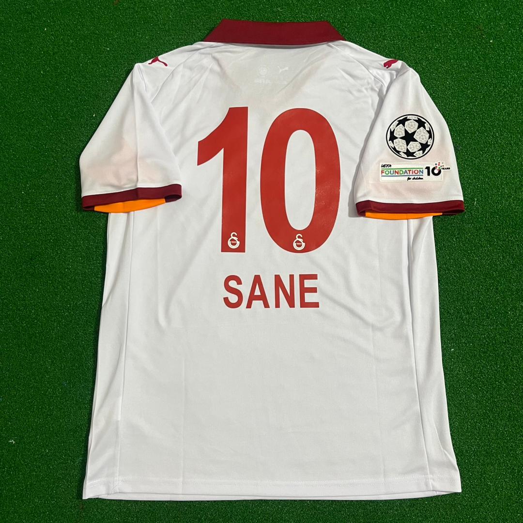 2026 Leroy Sane #10 Galatasaray White 5 Stars Kit Football Jersey Forma – Back View