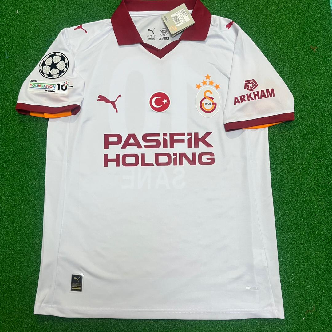 2026 Leroy Sane #10 Galatasaray White 5 Stars Kit Football Jersey Forma – Front View