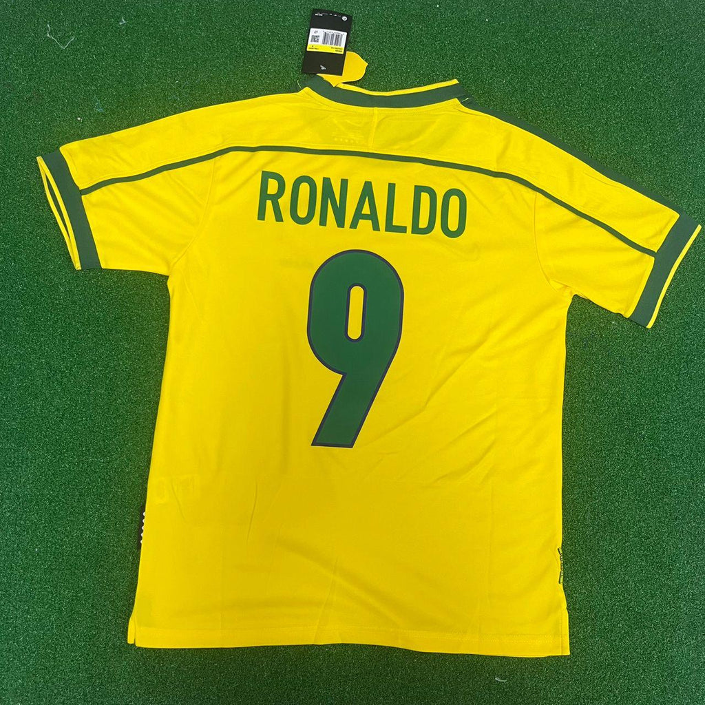 Ronaldo Nazario Brazil 1998 World Cup Retro Football Jersey – Detailed View