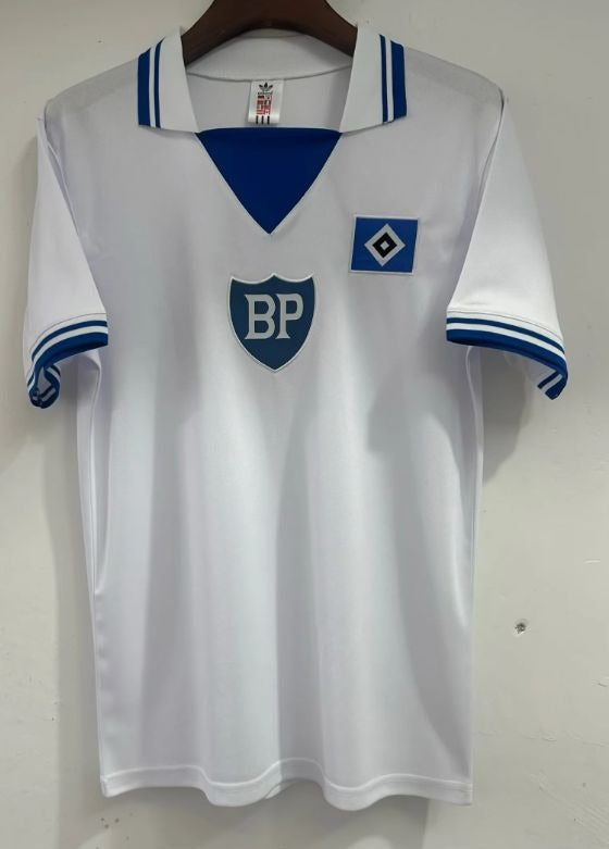 1979 Hamburger SV HSV Weißes Retro Auswärtstrikot Jersey – Detailed View
