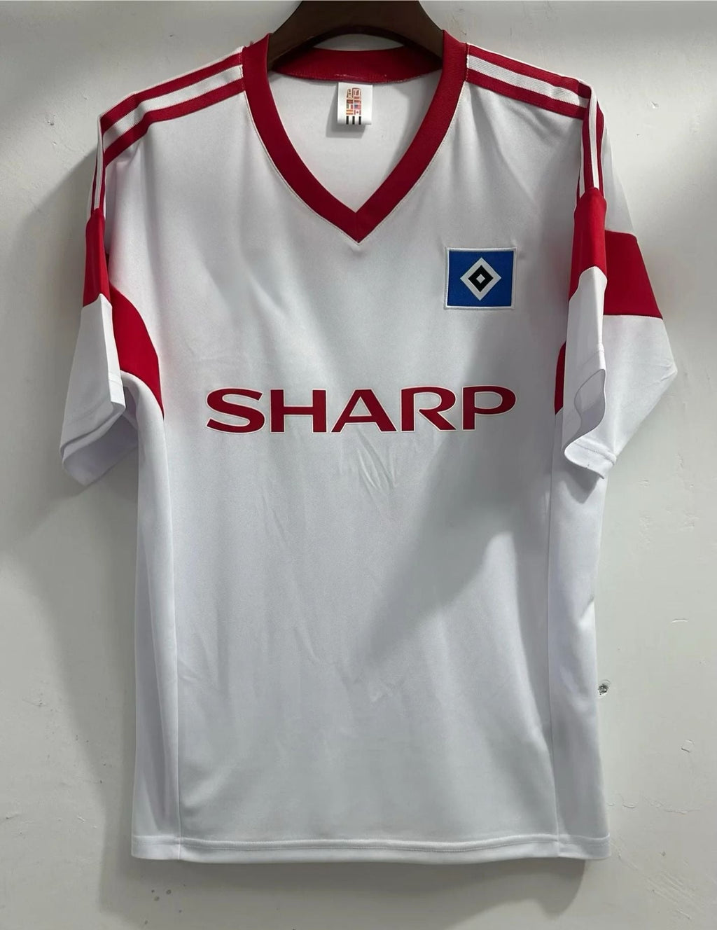 1988 HSV Weißes Heimtrikot Fußball Hamburger Retro Heimtrikot – Back View