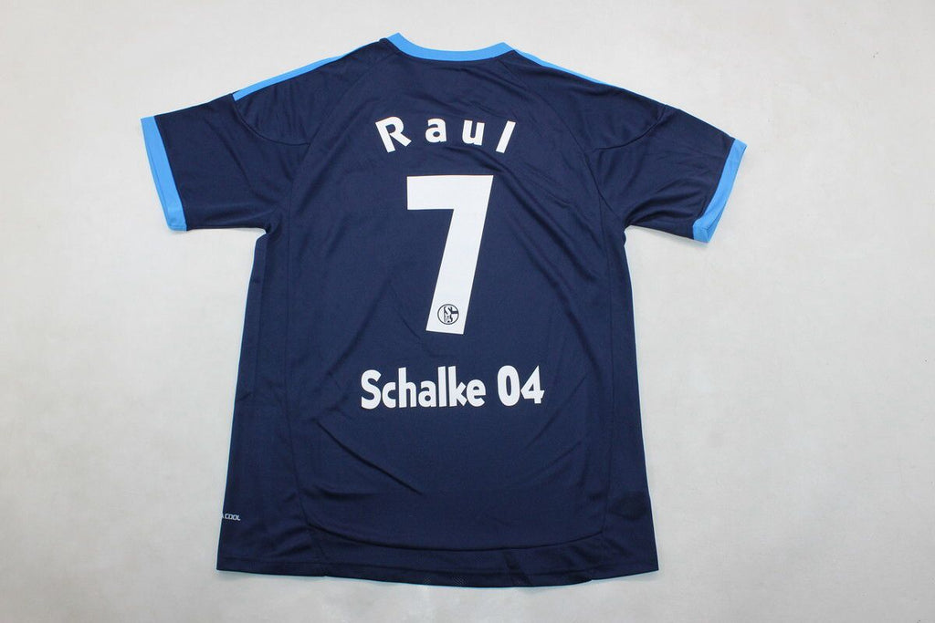 Schalke 04 Raul Gonzalez Retro Away Heimtrikot 10-11 Rot Fußball – Detailed View