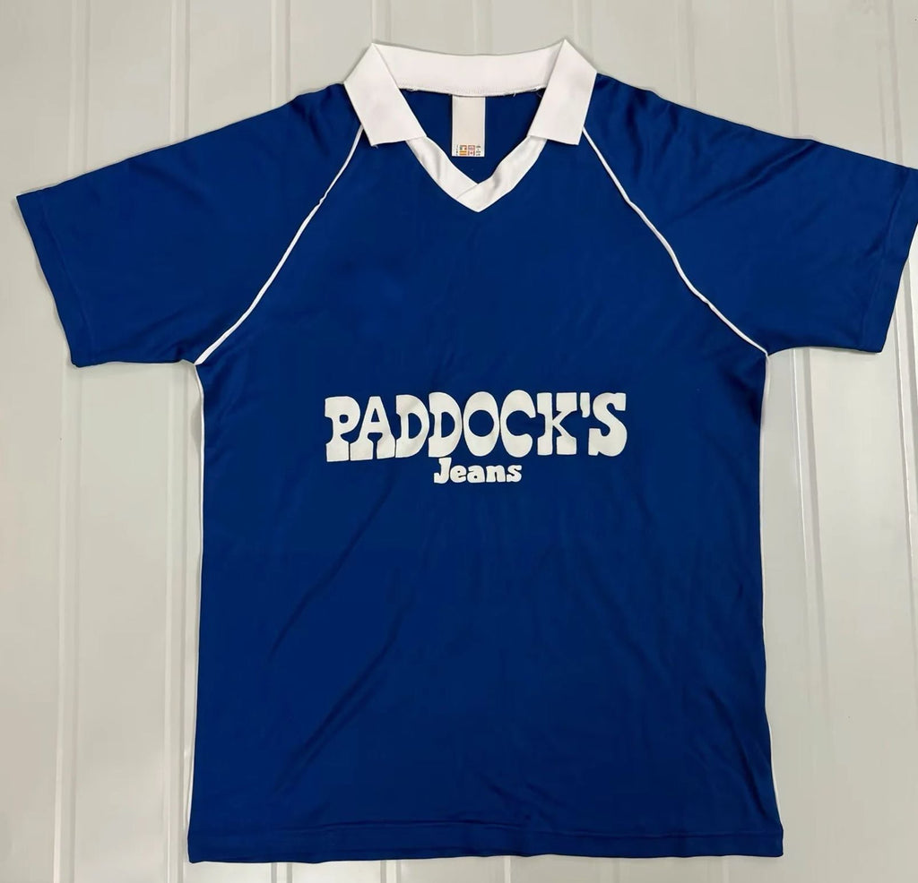 FC Schalke 04 1984/85 Blaues Heimtrikot retro Fußball – Back View