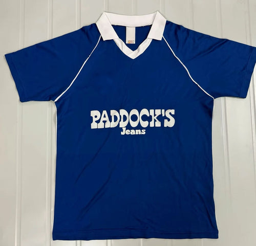 1984/85 FC Schalke 04 Blaues Heimtrikot retro Fußball – Back View