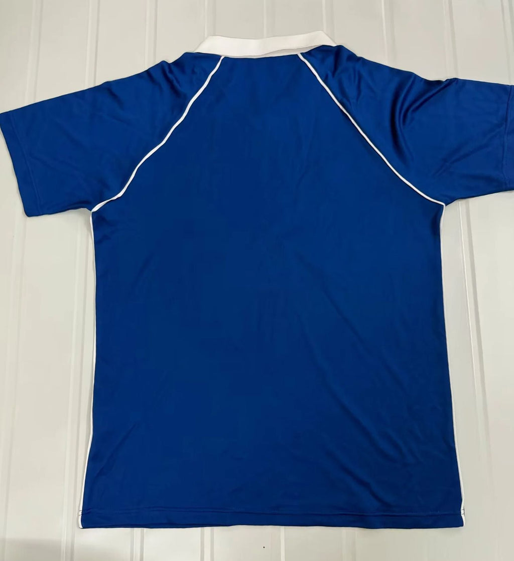 FC Schalke 04 1984/85 Blaues Heimtrikot retro Fußball – Front View