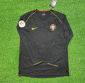 2006 Portugal World Cup Long Sleeve Black Retro Football Jersey – Back View