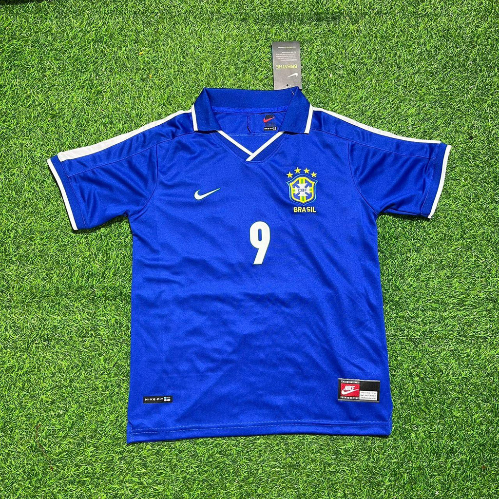 Alexandre Pato Brazil Blue Retro Football Jersey – Front View