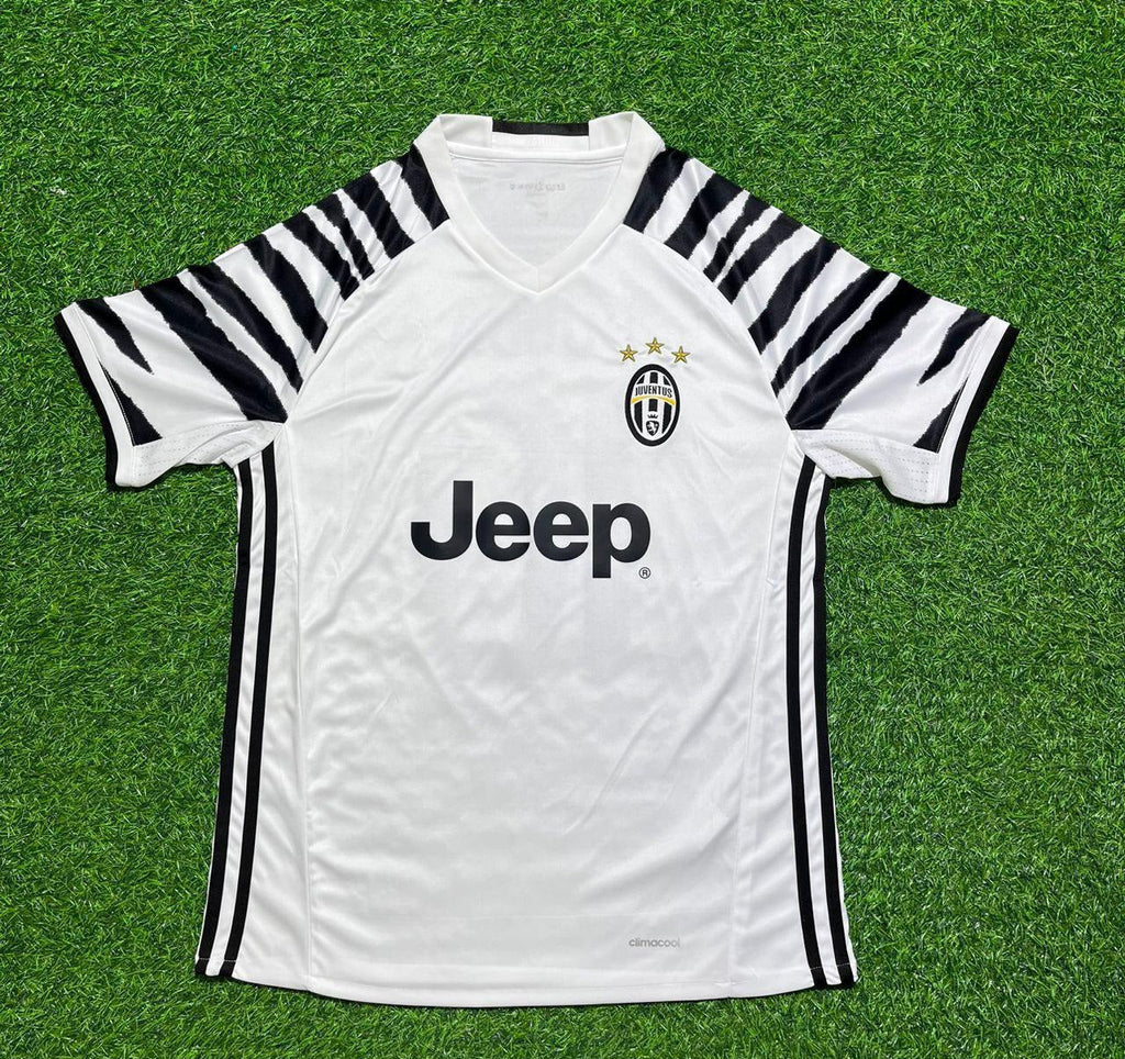 2016 Juventus 2017 Away White Retro Football Jersey – Back View