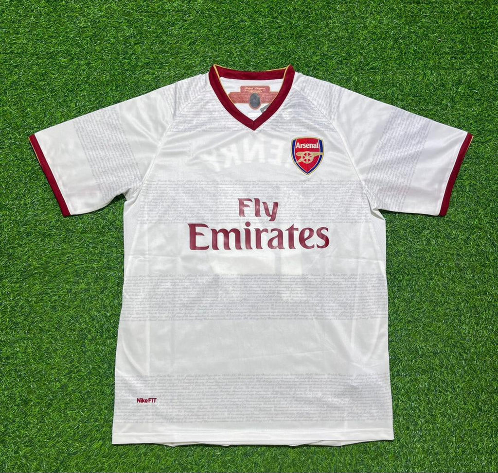 Arsenal FC 2004 2005 Away Retro White Jersey – Back View