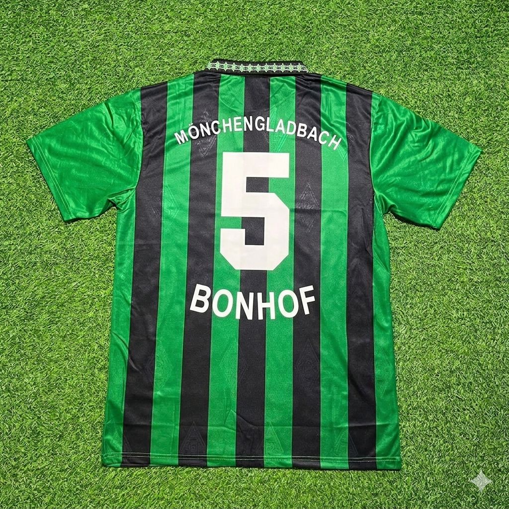 Rainer Bonhof #5 Borussia Mönchengladbach Retro Jersey – Back View