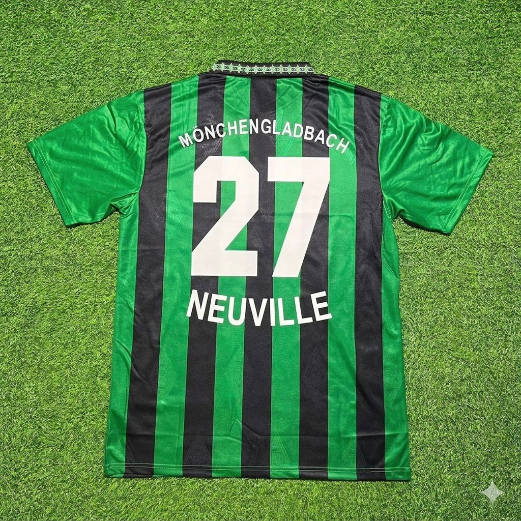 Oliver Neuville #27 Borussia Mönchengladbach Retro Jersey – Back View