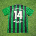 1995 Peter Nielsen #14 Borussia Mönchengladbach 1996 Retro Football Jersey – Back View