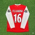 Arsenal 2006 2007 Home Long Sleeve Retro Jersey – Mathieu Flamini #16 – Back View