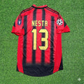 2004 Alessandro Nesta #13 AC Milan 2005 Home Retro Football Jersey – Back View