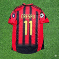 AC Milan 2004 2005 Home Retro Football Jersey – Hernan Crespo #11 – Back View