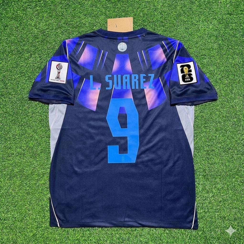 Uruguay 2026 World Cup Football Jersey – Luis Suarez #9 – Back View