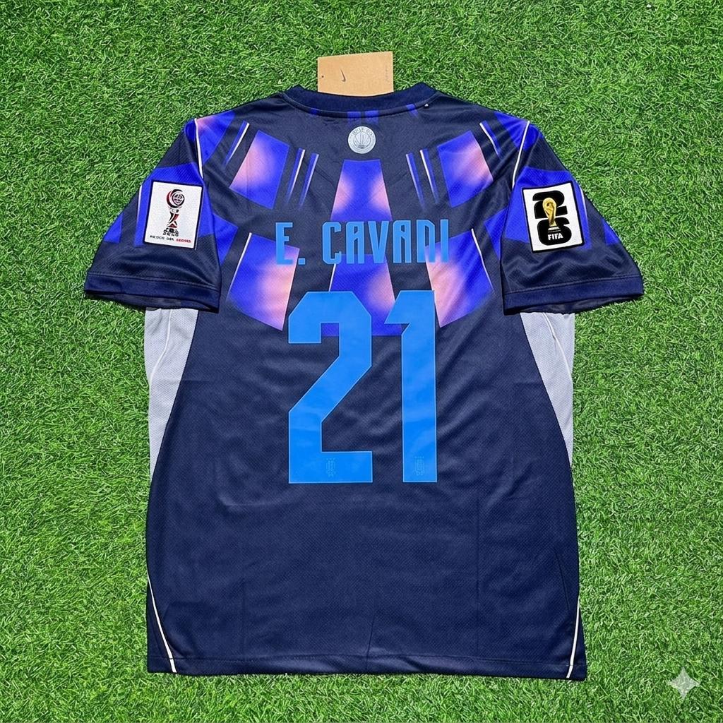 Edinson Cavani #21 Uruguay Football Jersey – Back View