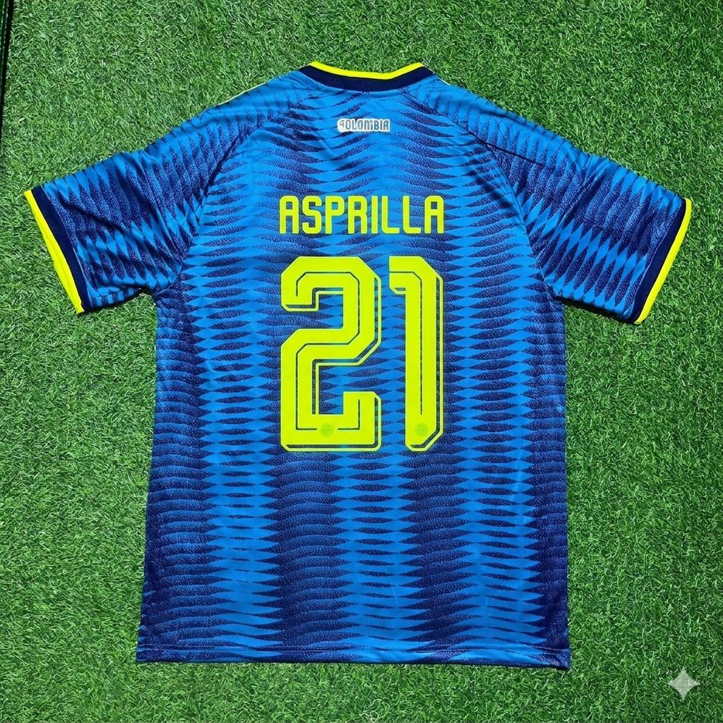 Faustino Asprilla Colombia Football Jersey – Back View