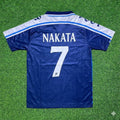 Hidetoshi Nakata Perugia Retro Blue Football Jersey – Back View