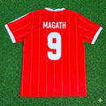 1982/83 Felix Magath Hamburger SV Red Retro Fußballtrikot Jersey – Back View