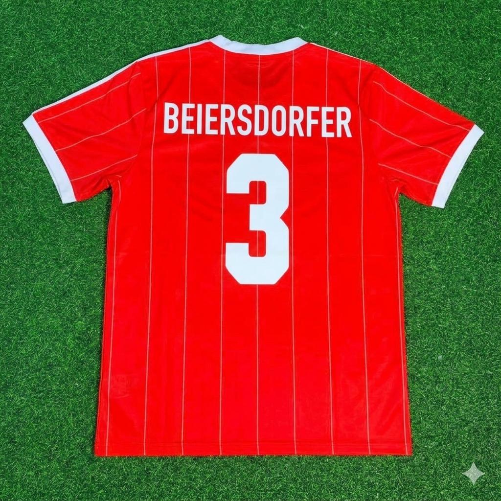 Dietmar Beiersdorfer Hamburger SV Red Retro Fußballtrikot Jersey – Back View