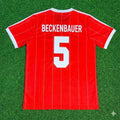Franz Beckenbauer Hamburger SV Red Retro Fußballtrikot Jersey – Back View