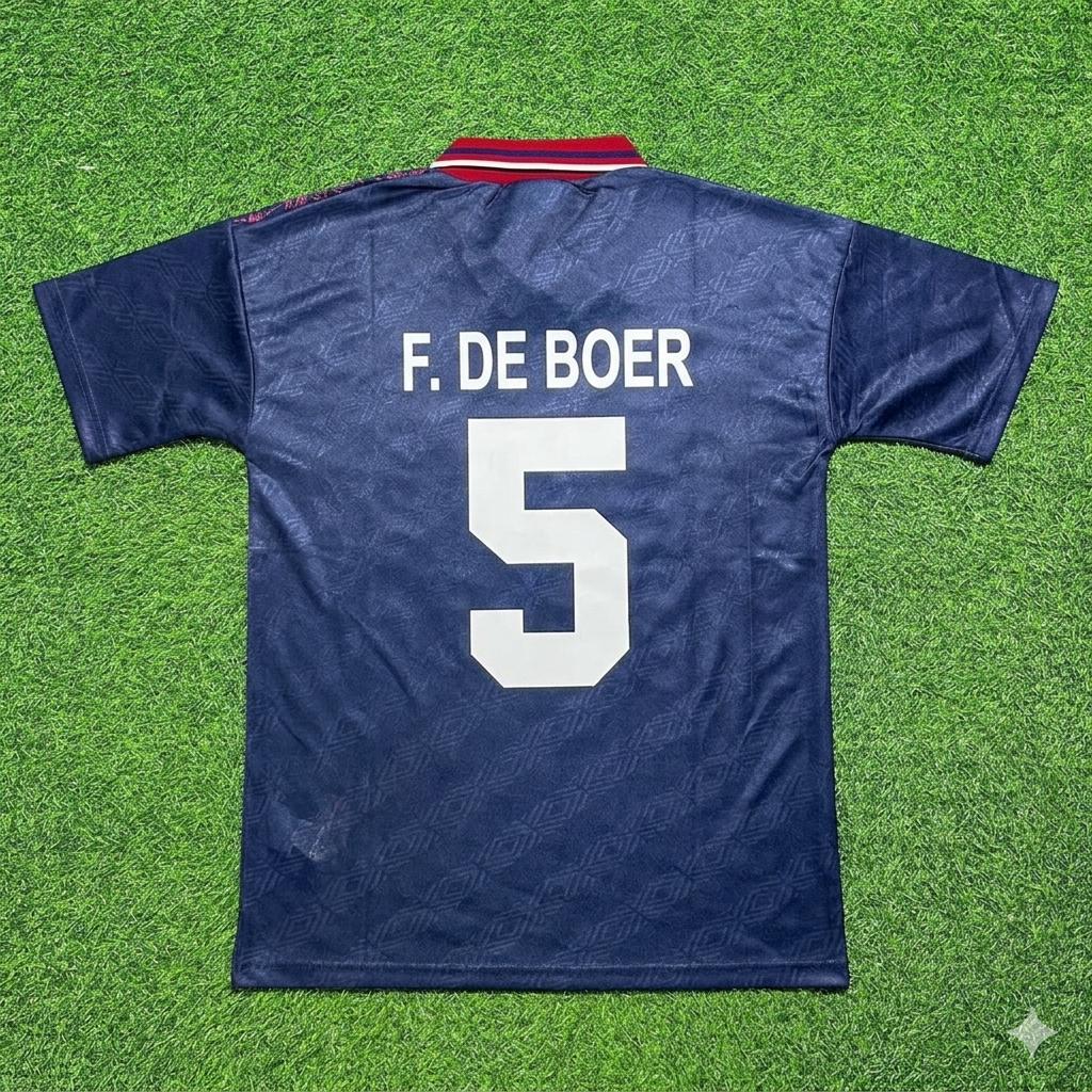 Frank de Boer #5 Ajax 1994 1995 Away Retro Football Jersey – Back View