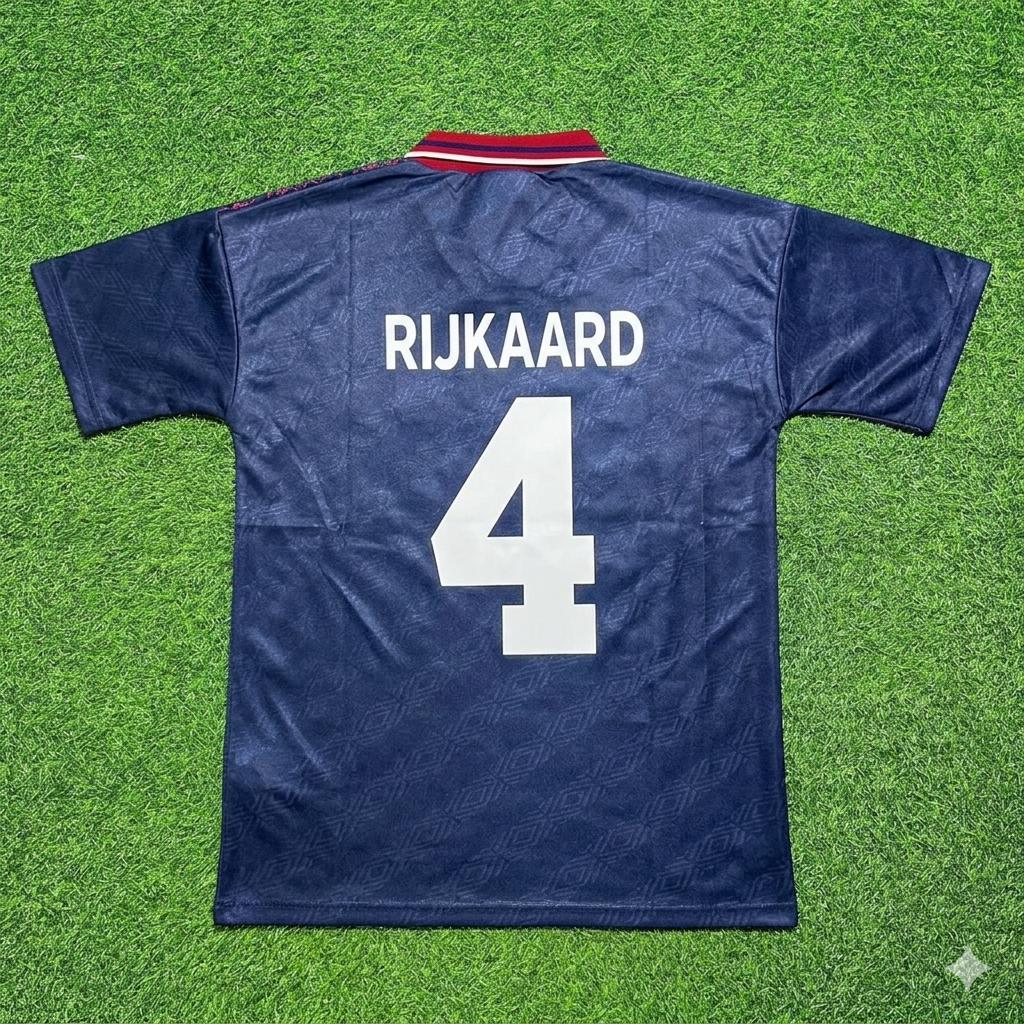 1994 Frank Rijkaard #4 Ajax 1995 Away Retro Football Jersey – Back View