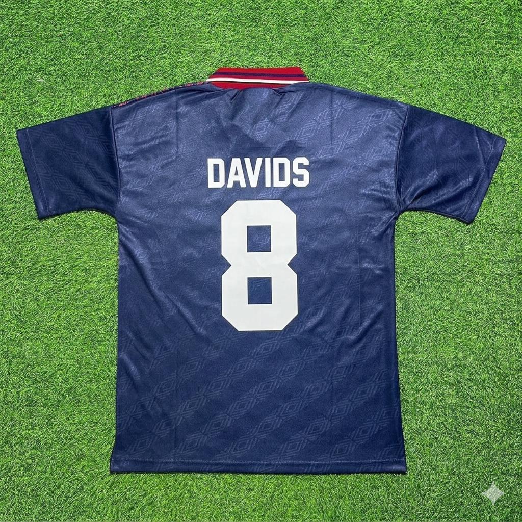 1994 Edgar Davids #8 Ajax 1995 Away Retro Football Jersey – Back View