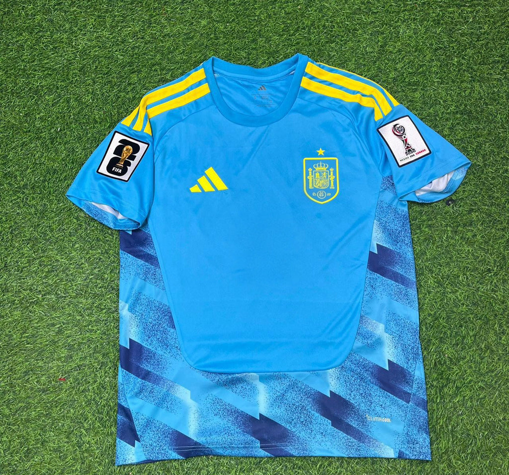 Spain 2026 World Cup Blue Special Football Jersey – Pau Cubarsı #22 – Front View