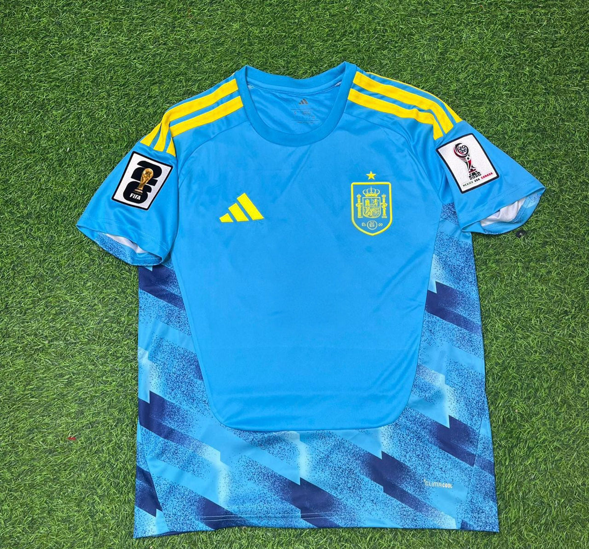 Spain 2026 World Cup Blue Special Football Jersey – Pau Cubarsı #22 – Front View