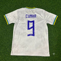 Matheus Cunha Brazil 2026 White Football Jersey – Back View