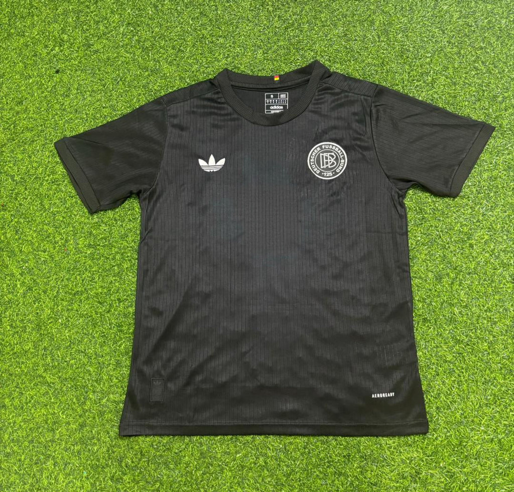 Guido Buchwald Germany 125 Years Special Black Football Jersey – Front View