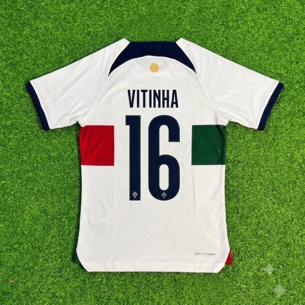 2022 Portugal World Cup Bruno Fernandes Qatar Retro Football Jersey – Back View