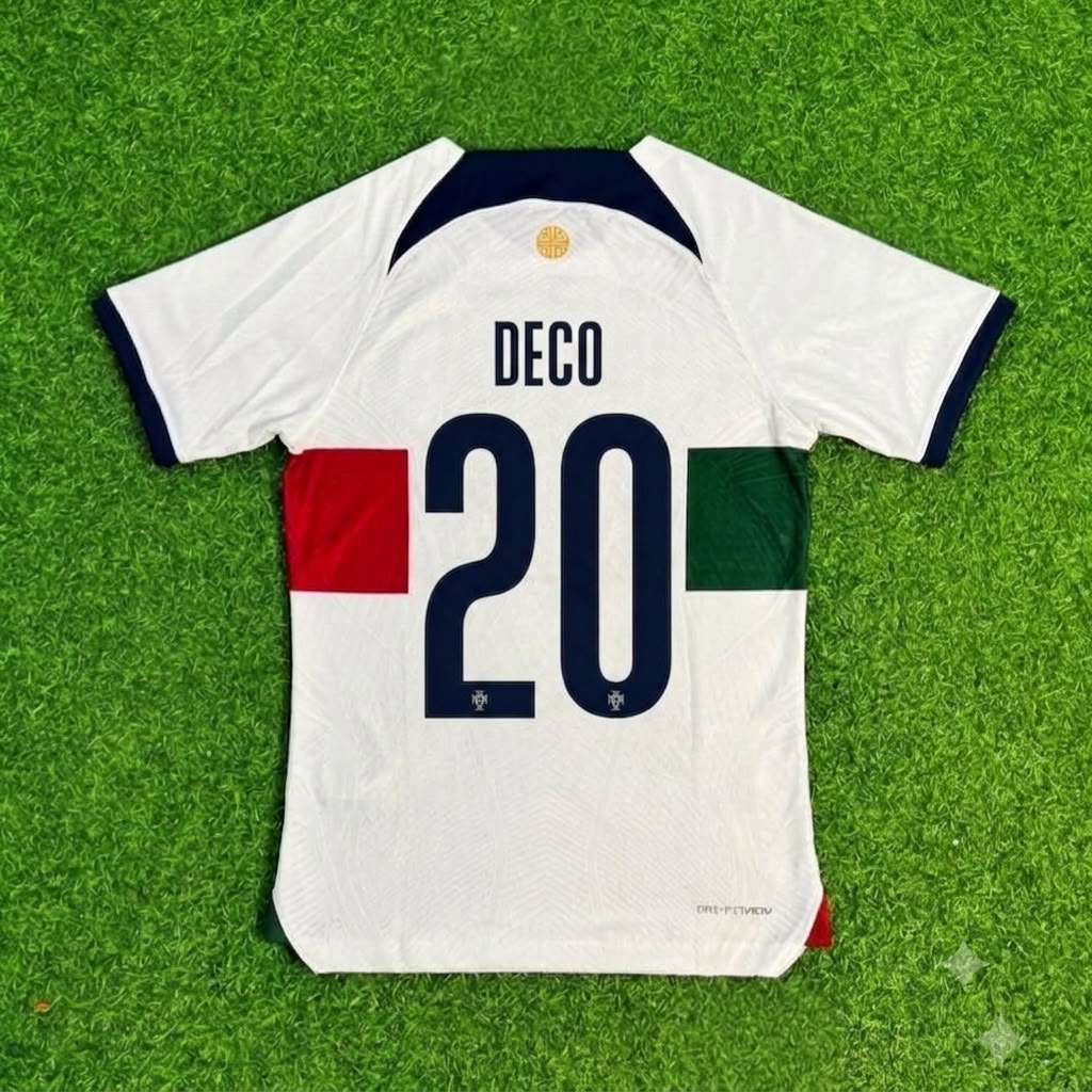 Deco Portugal Commemorative Retro Football Jersey – Back View