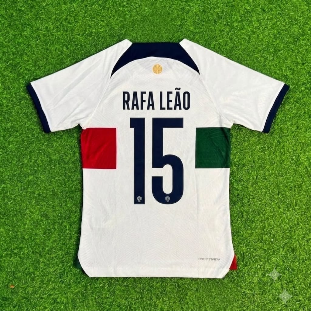2022 Portugal World Cup Rafael Leao Qatar Retro Football Jersey – Back View