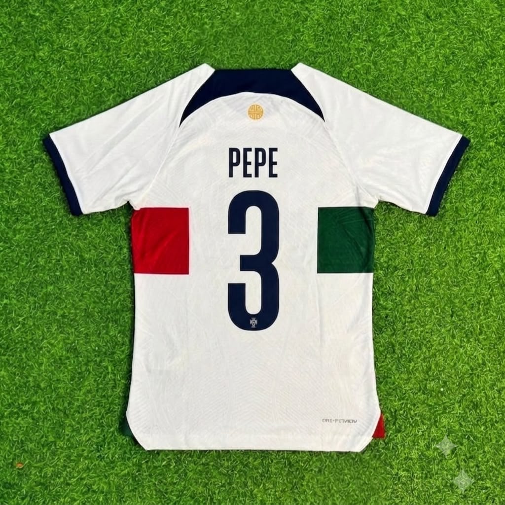 2022 Portugal World Cup Pepe Qatar Retro Football Jersey – Back View