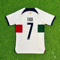Luis Figo Portugal Commemorative Retro Jersey – Back View