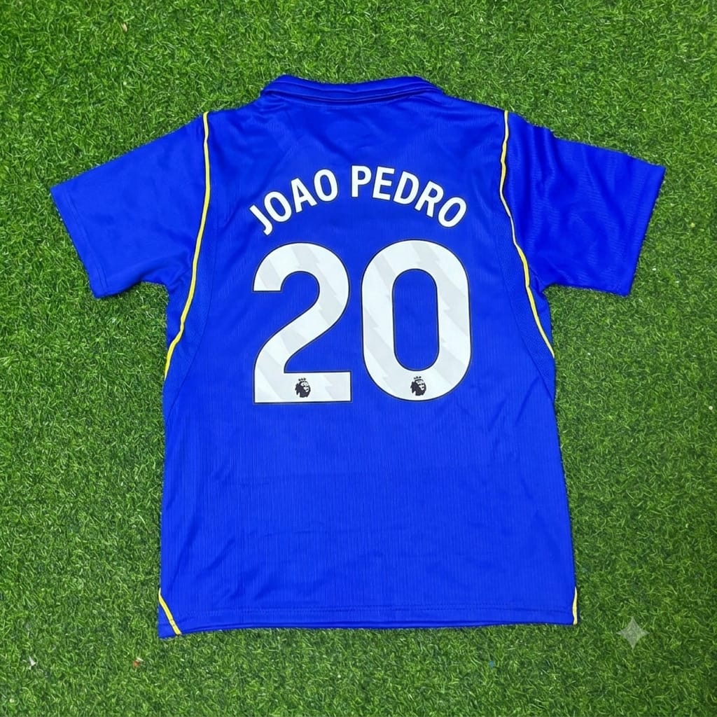 Chelsea 2027 Home Blue Jersey Soccer Short – João Pedro – Back View
