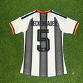Franz Beckenbauer Germany Stripe Special Edition Black White Jersey – Back View