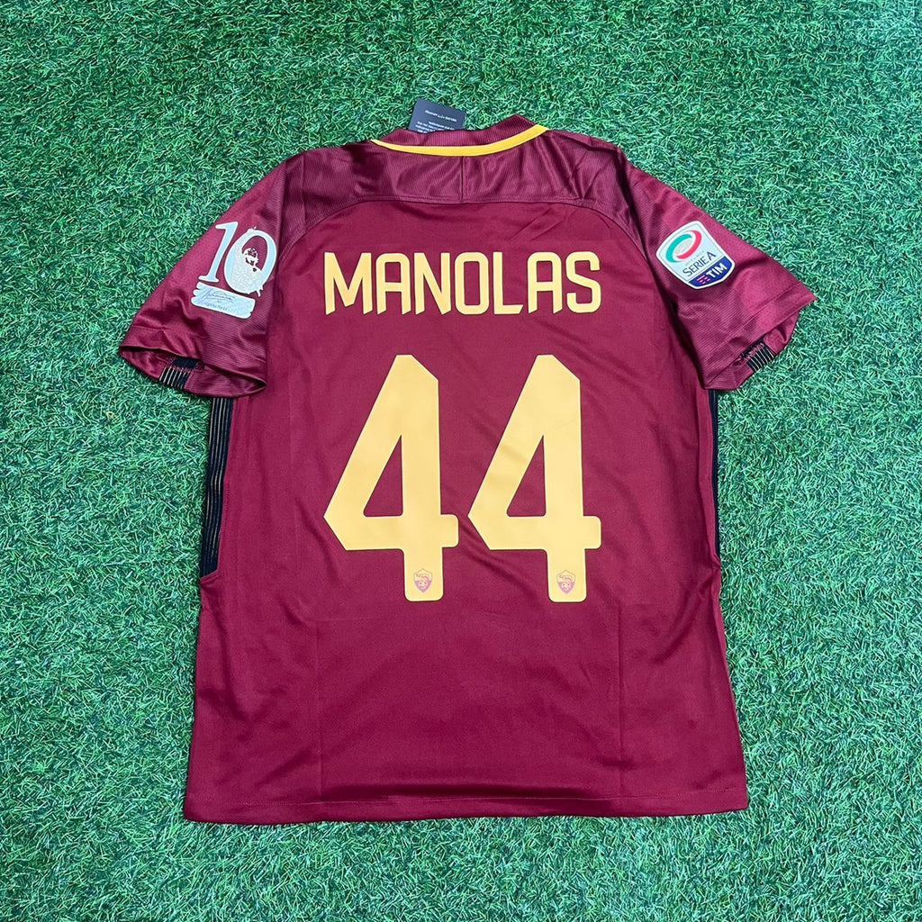 Kostas Manolas 2016-2017 Retro Football Jersey – Back View