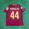 Kostas Manolas 2016-2017 Retro Football Jersey – Back View