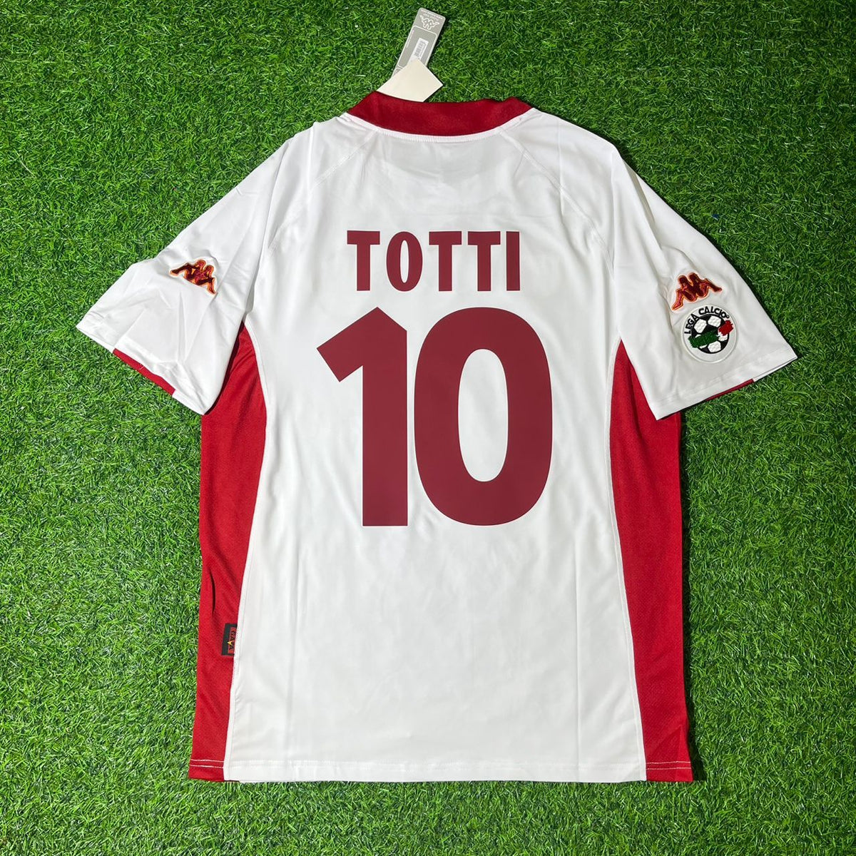 Francesco Totti White Away 2001 02 Home – Kit Jersey – Back View