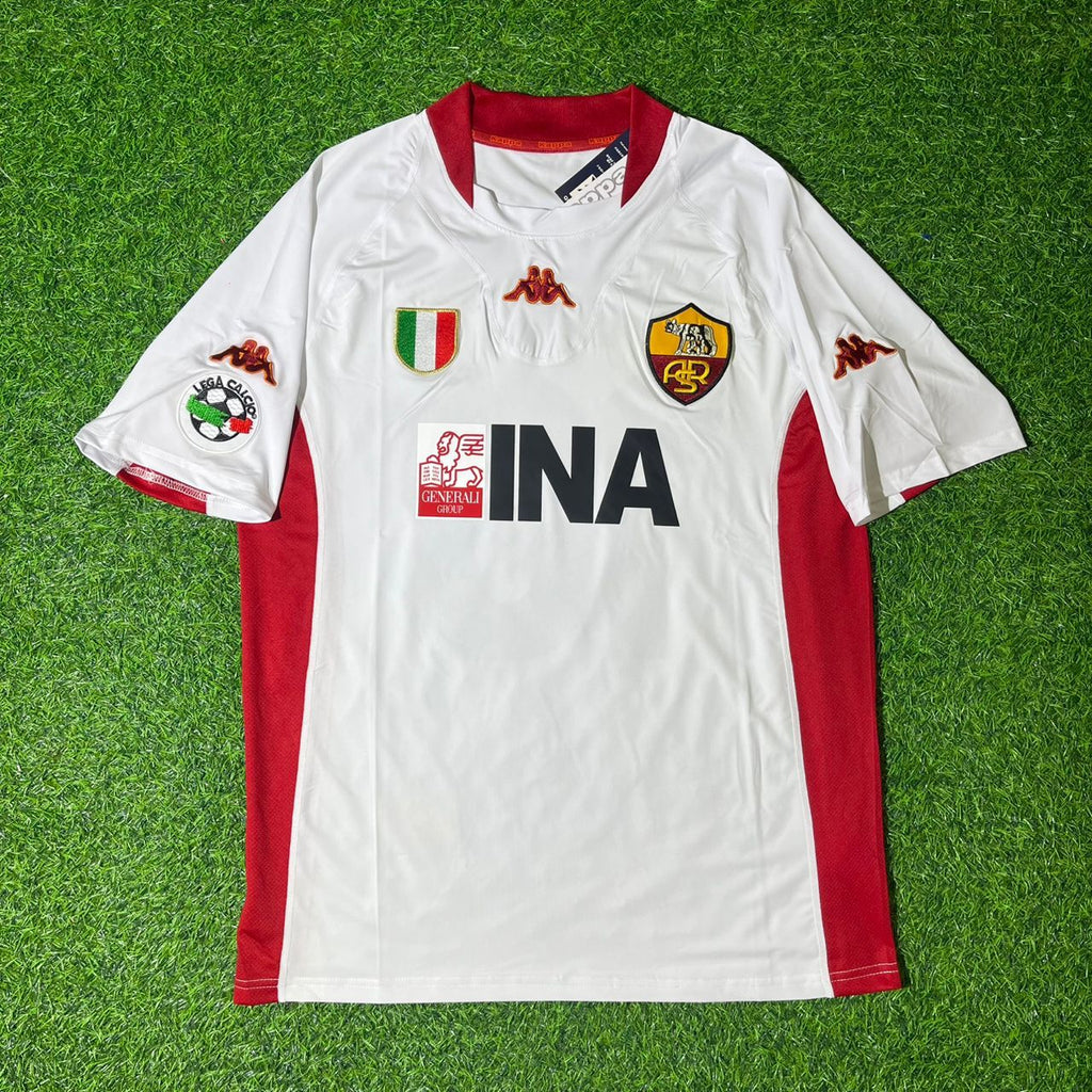 Francesco Totti White Away 2001 02 Home – Kit Jersey – Front View