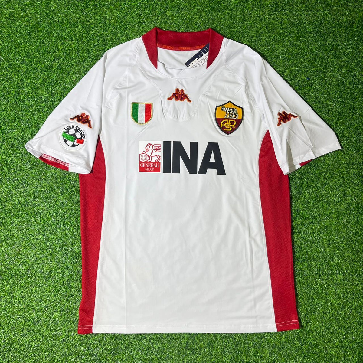 Francesco Totti White Away 2001 02 Home – Kit Jersey – Front View