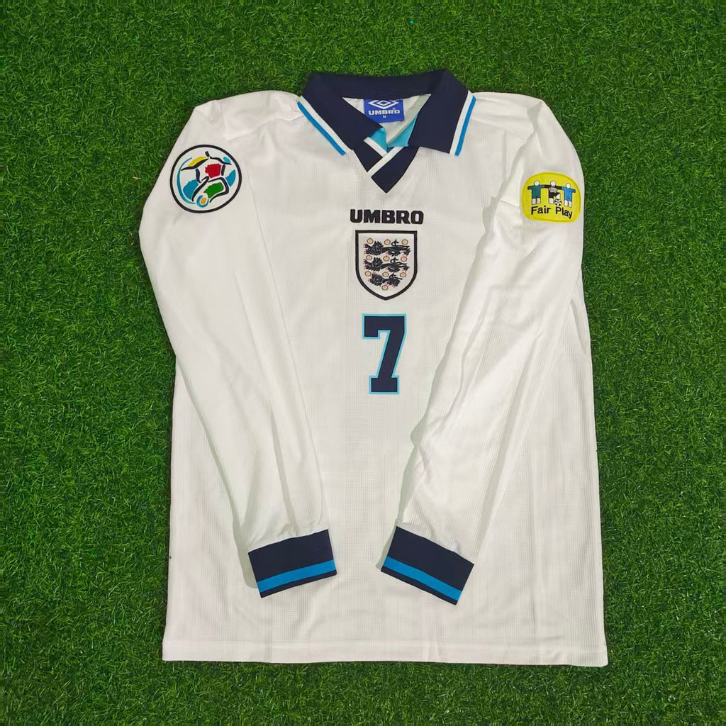 David Bekcham 1996 Retro Long Sleeve Jersey – Front View